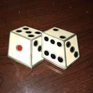 Dice die belt buckle gambling rockabilly